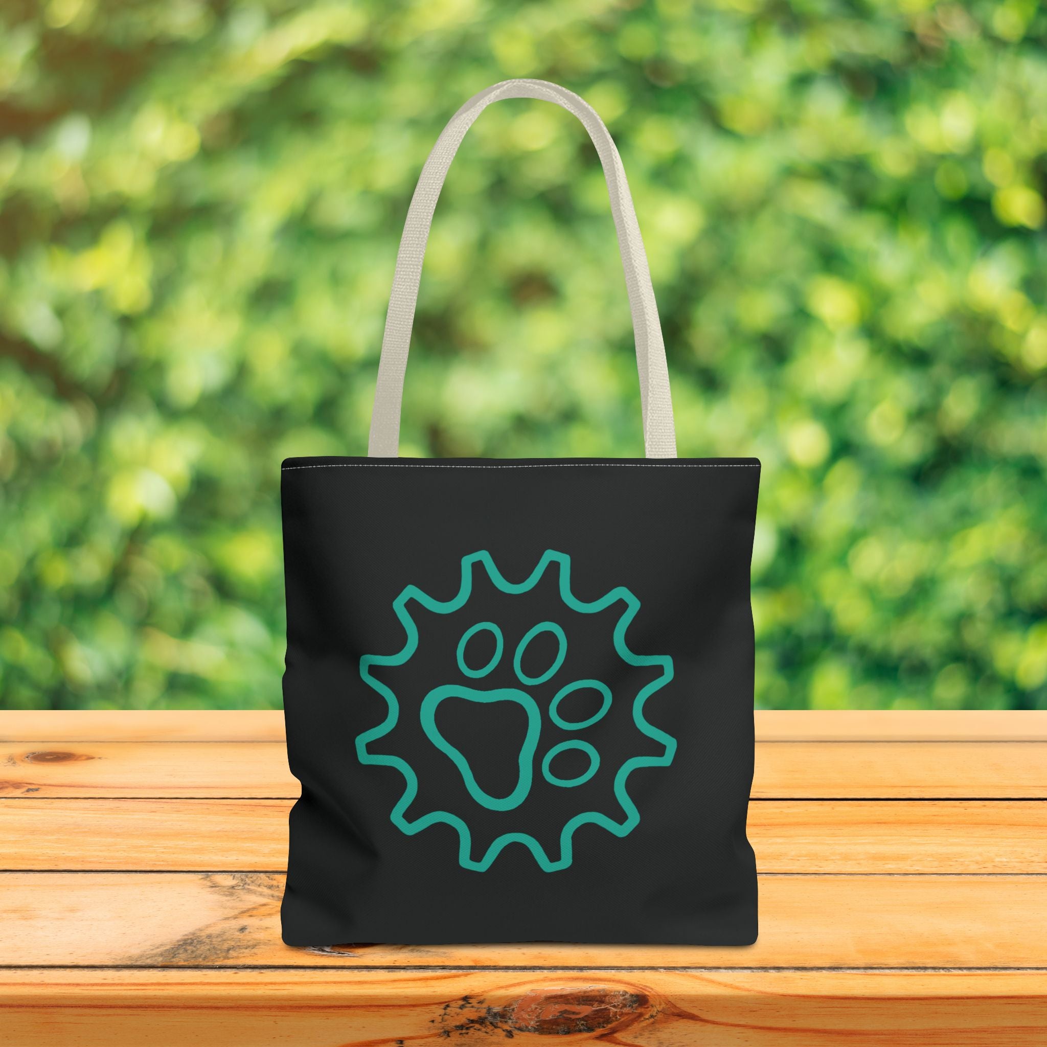 Paw Gear Pattern Tote Bag - Stylish Eco-Friendly Shopping Companion