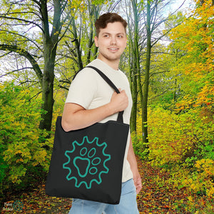 Paw Gear Pattern Tote Bag - Stylish Eco-Friendly Shopping Companion