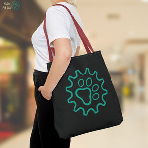 Paw Gear Pattern Tote Bag - Stylish Eco-Friendly Shopping Companion