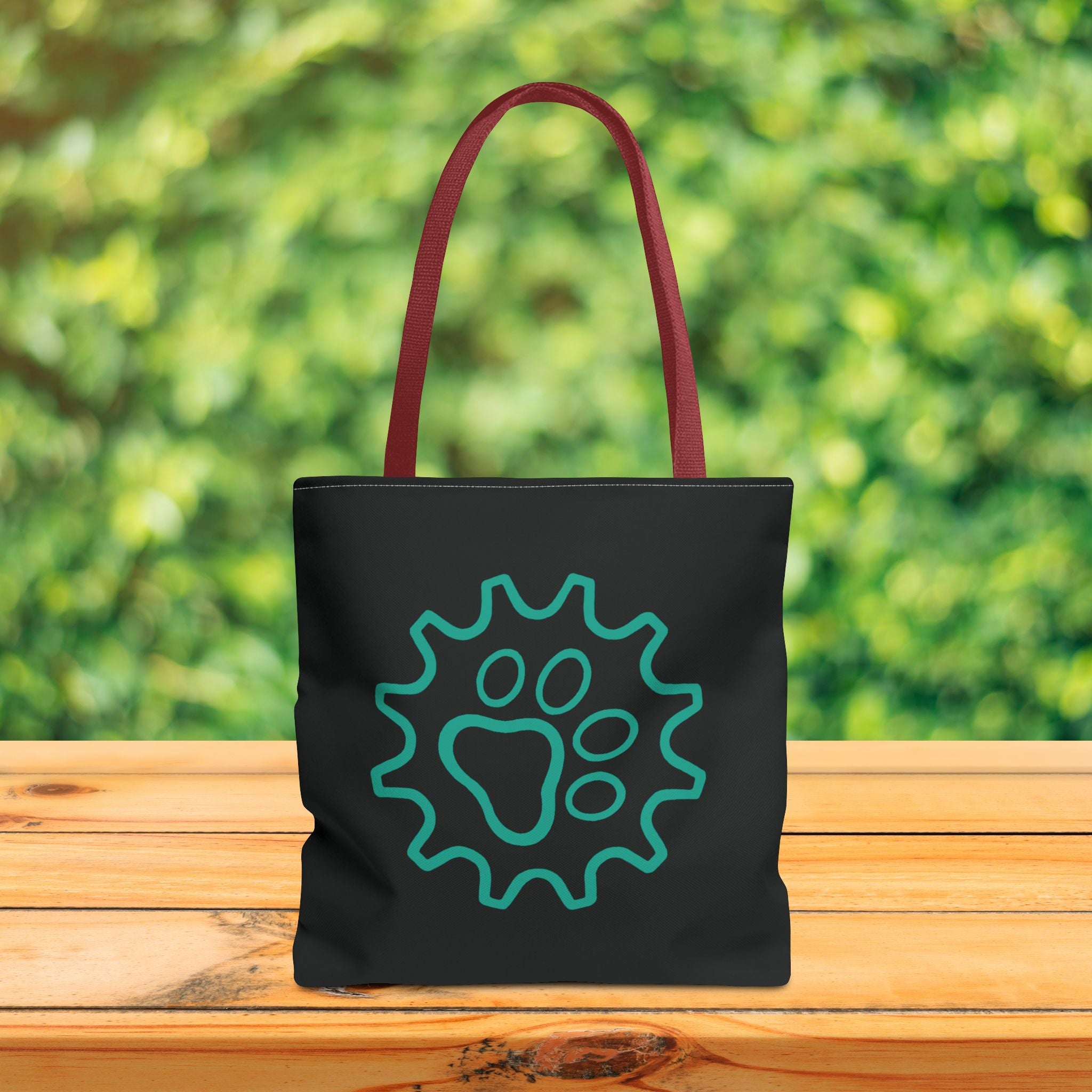 Paw Gear Pattern Tote Bag - Stylish Eco-Friendly Shopping Companion